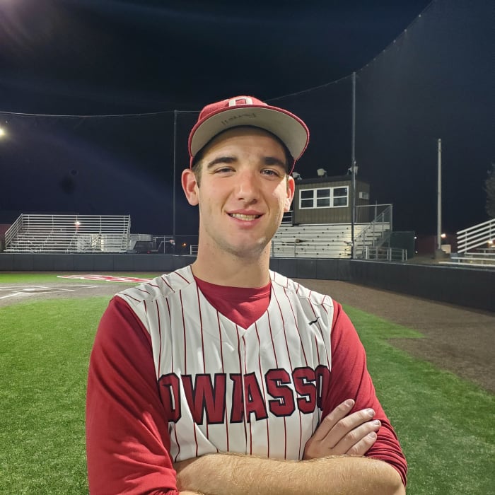 Owasso pitcher Jackson Farrell threw a one-hitter, allowed two unearned runs, and delivered 10 strikeouts Monday night against Putnam City North.